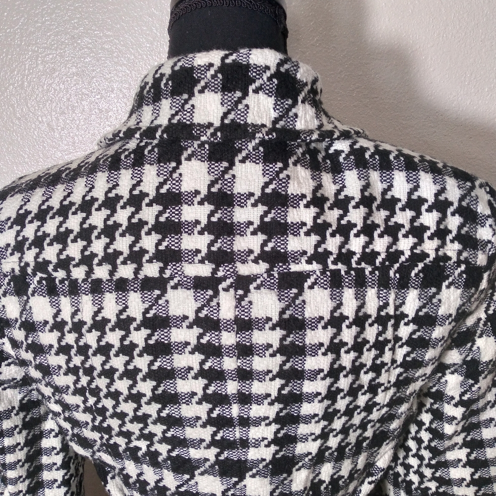 East 5th Black and White Houndstooth Jacket Womens Size- Small - Picture 5 of 9